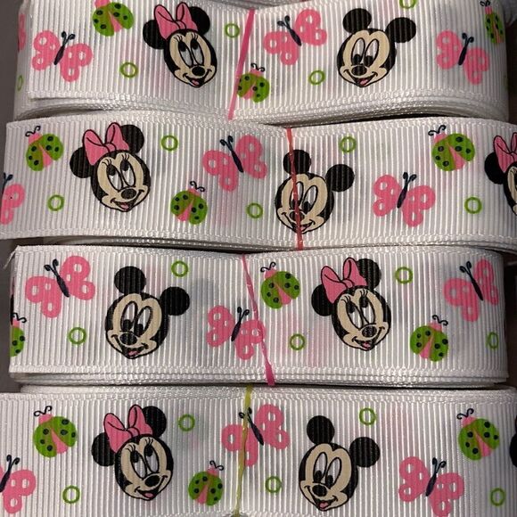 Grosgrain Ribbon 7/8” 5 yards NEW Mickey Mouse Minnie Mouse classic butterfly - Picture 4 of 5
